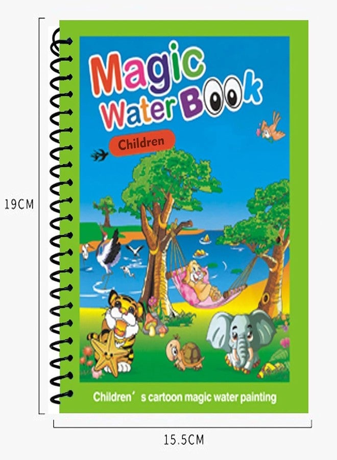 SENVOX Water Marker Magic Book for Kids | Reusable, No-Mess & Water Reveal Activity Book with Refillable Pens | 4 Themes to Boost Drawing Skills | Educational & Travel-Friendly (4) - Image 2